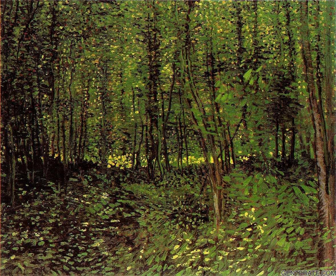 Arboles Y Undergrowth Van Gogh — Vincent Van Gogh — Posimpresionismo