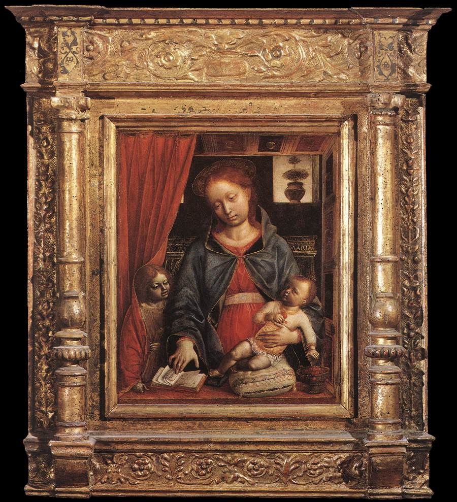 Madonna Y Nino Con Angel Foppa — Vincenzo Foppa