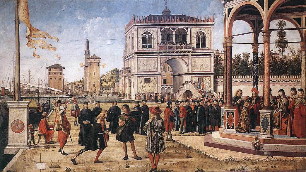 Ambassadors Return Hacia English Court Carpaccio — Vittore Carpaccio