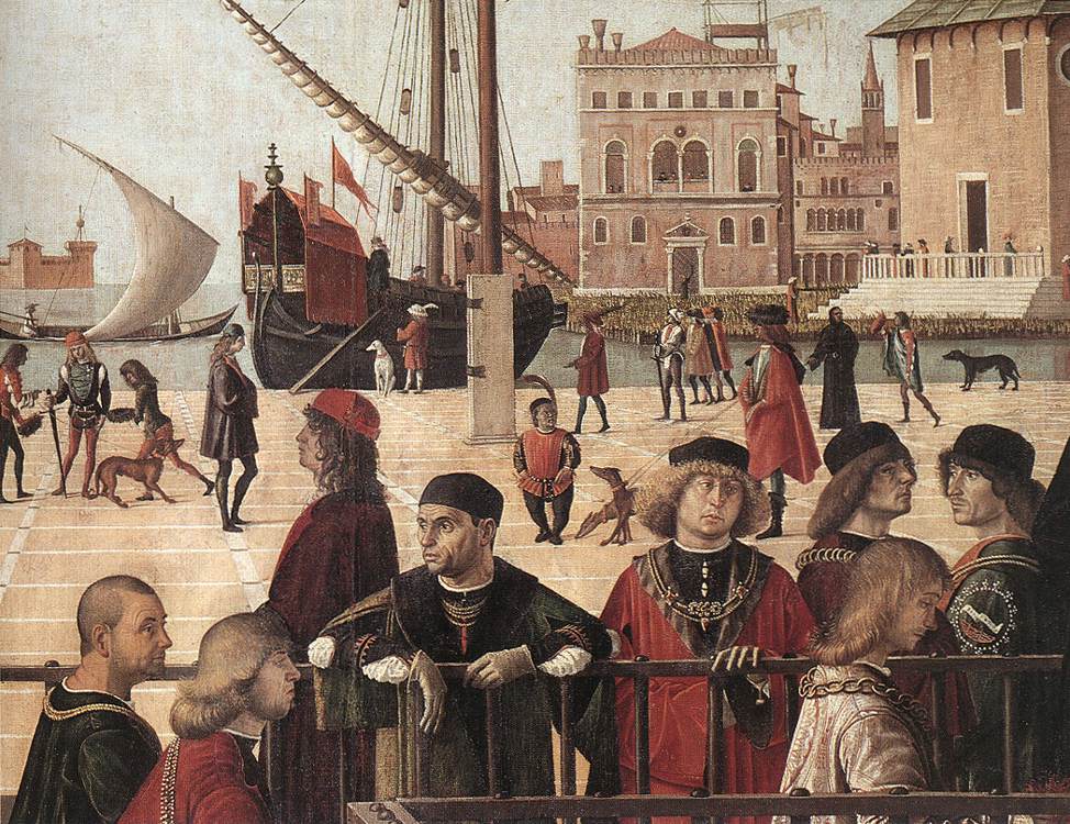 Arrival De English Ambassadors Detalle 2 Carpaccio — Vittore Carpaccio