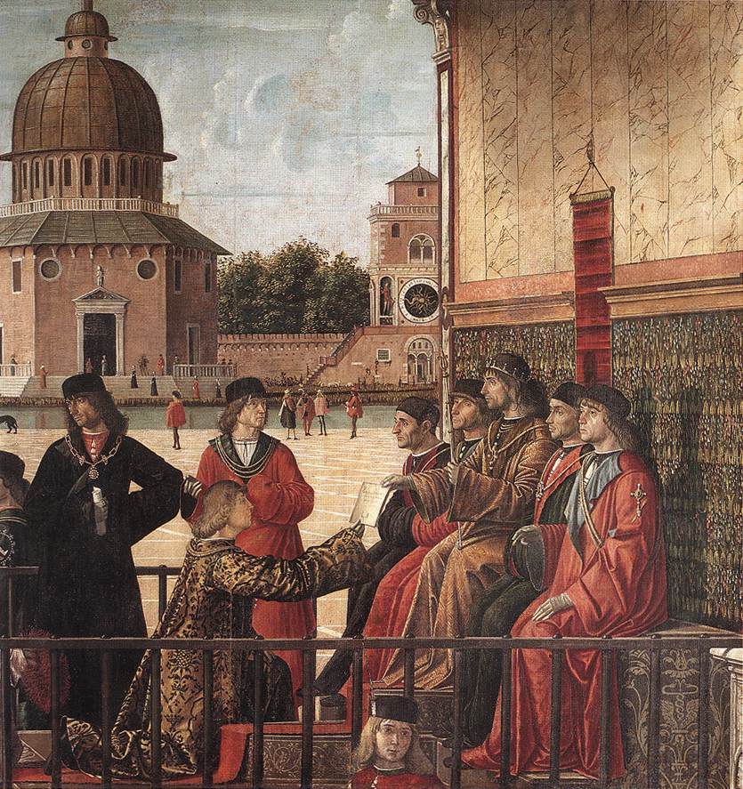 Arrival De English Ambassadors Detalle 3 Carpaccio — Vittore Carpaccio