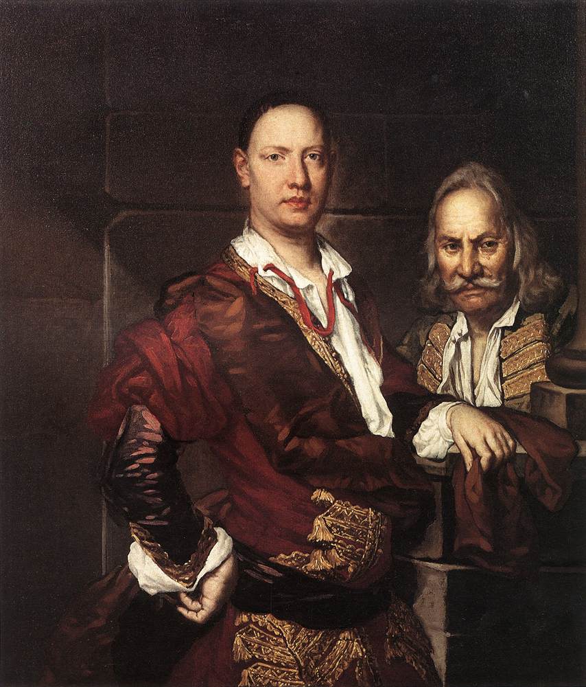 Retrato De Giovanni Secco Suardo Y His Servant Ghislandi — Vittore Ghislandi
