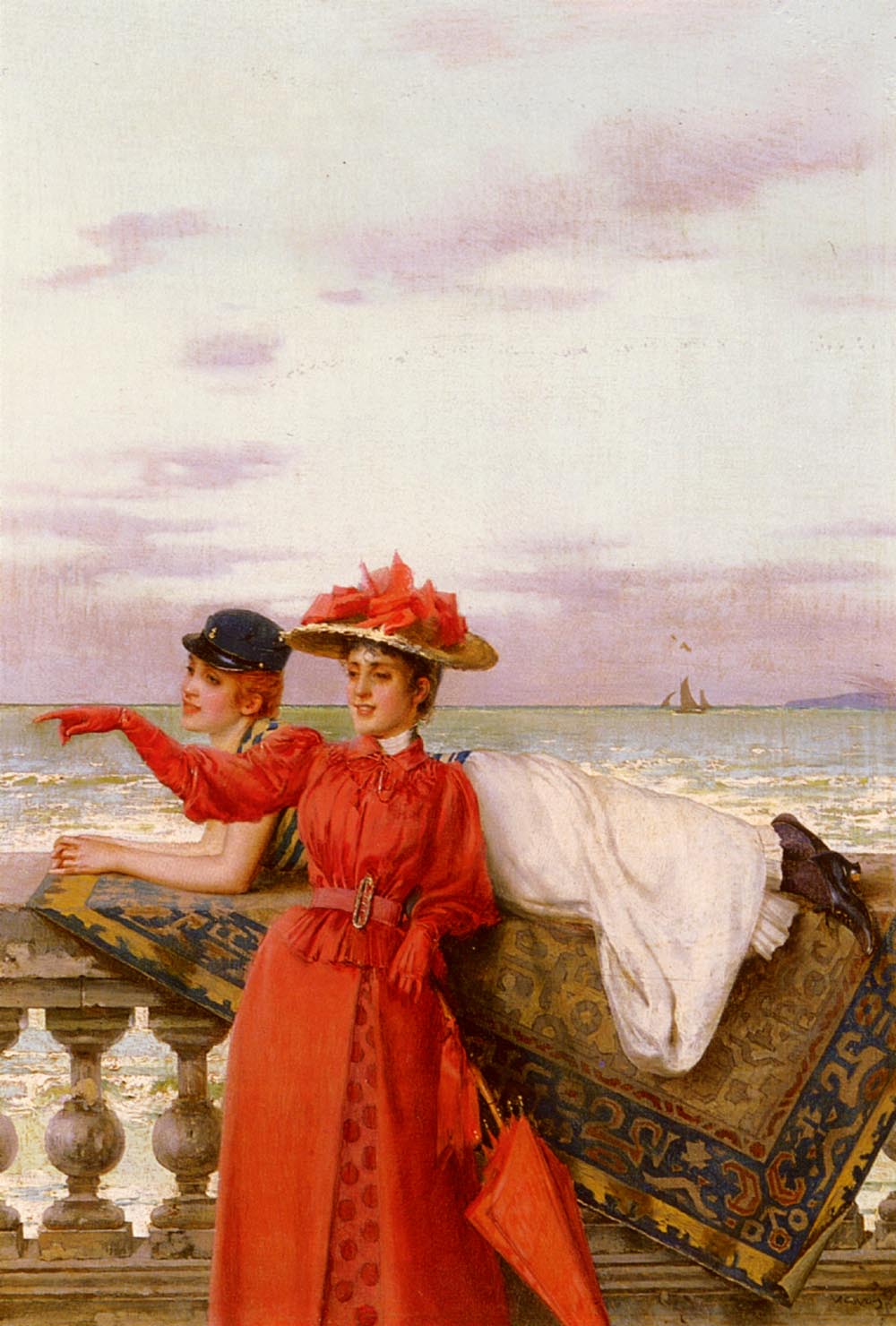 Mirando Out Hacia Mar Corcos — Vittorio Corcos