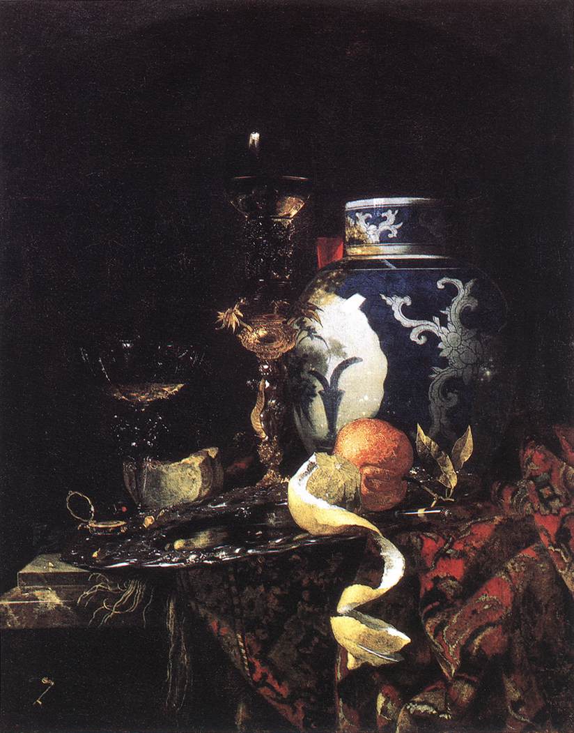 Bodegon Con Tardio Ming Ginger Jar Kalf — Willem Kalf