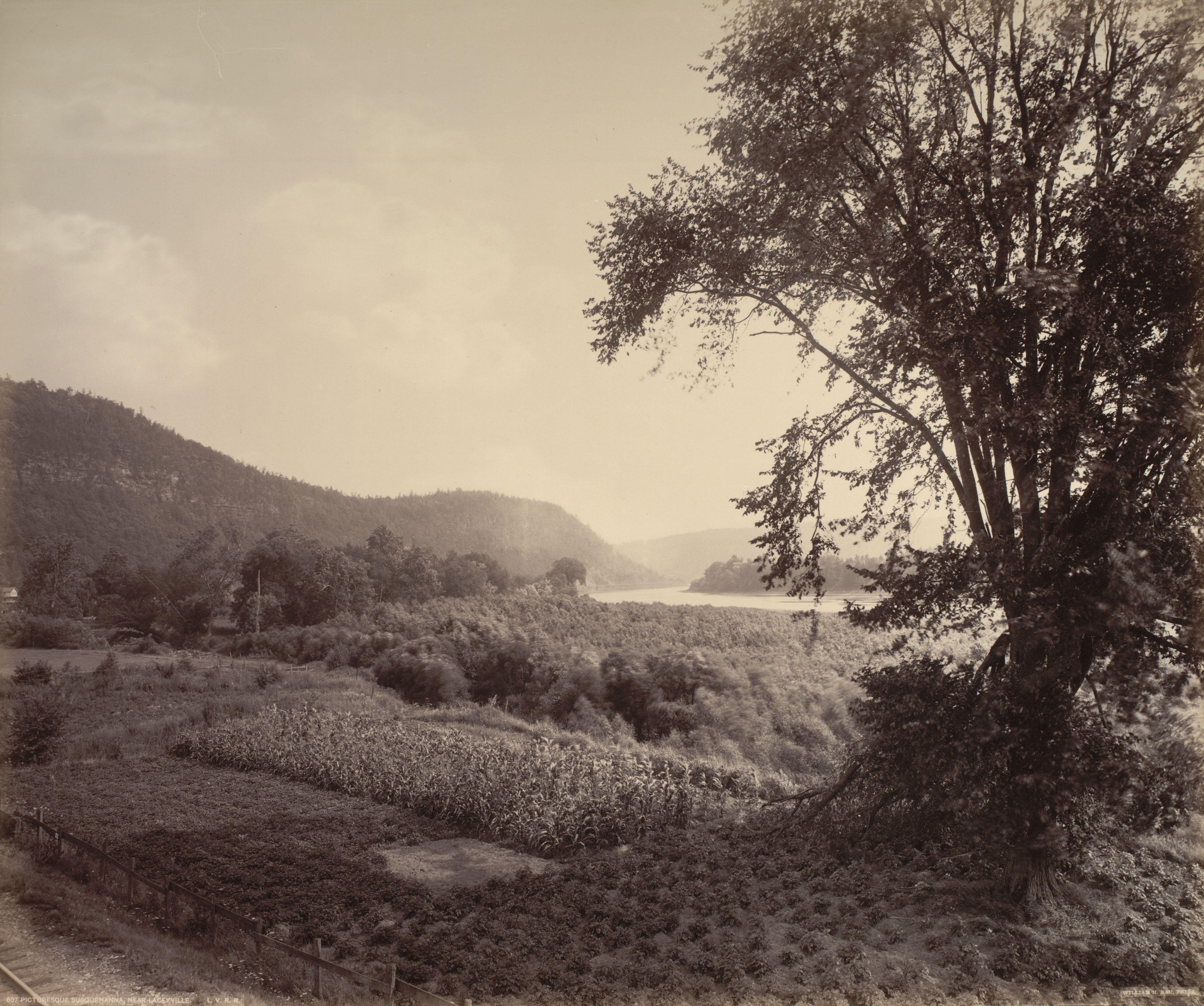 Picturesque Susquehanna Cerca De Laceyville Rau — William H Rau