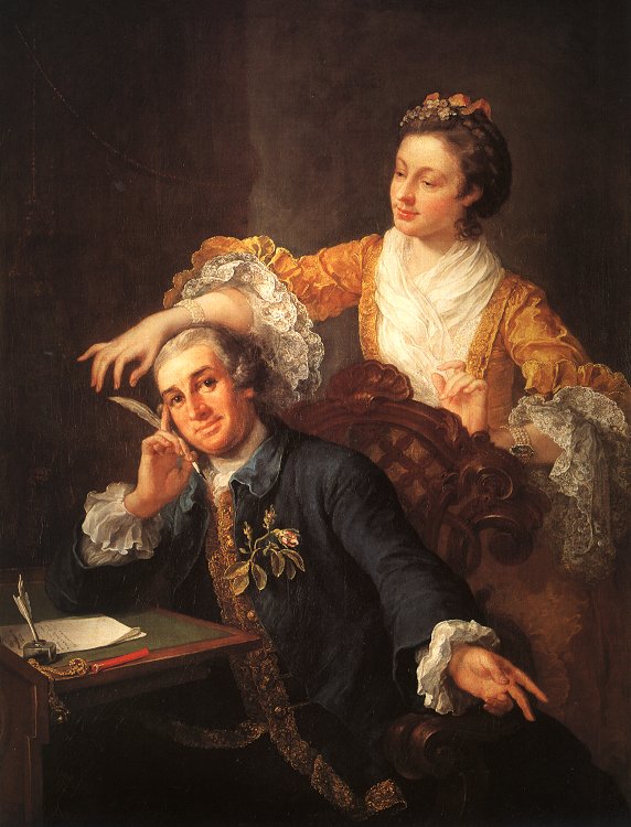 David Garrick Y His Wife Hogarth — William Hogarth