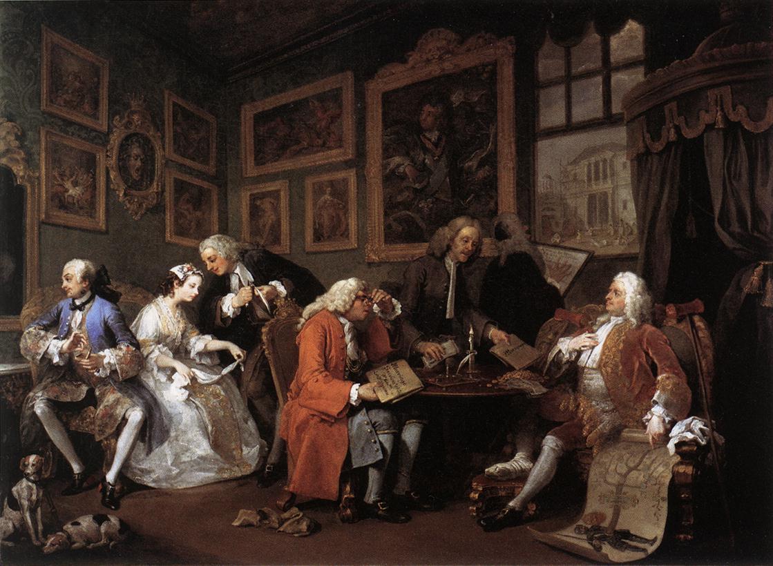 Marriage La Mode 1 Marriage Settlement Hogarth — William Hogarth
