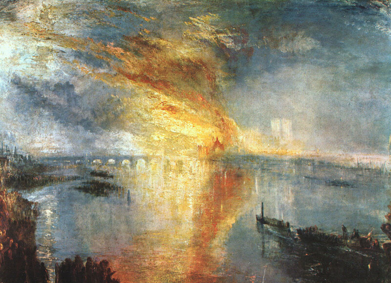 Ardiendo De Houses De Parliament Turner — William Turner