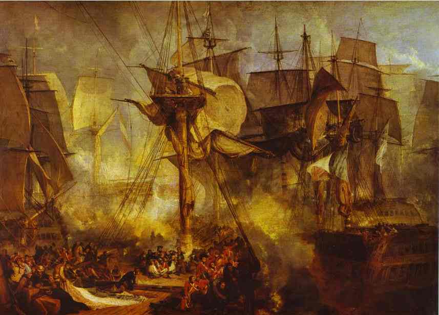 Batalla De Trafalgar As Seen De Mizen Starboard Shrouds De Victory Turner — William Turner