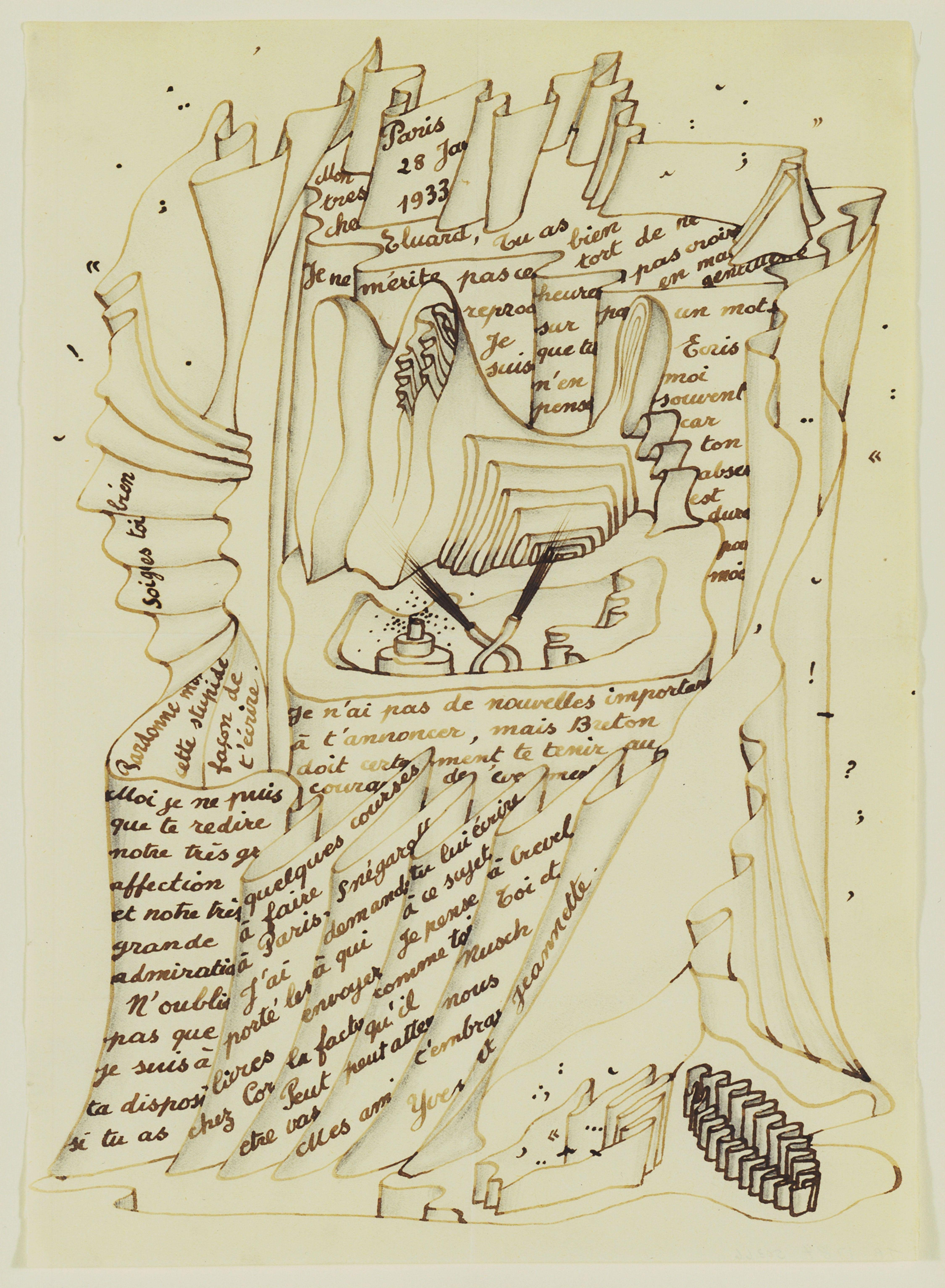 Letter Hacia Paul Eluard Tanguy — Yves Tanguy