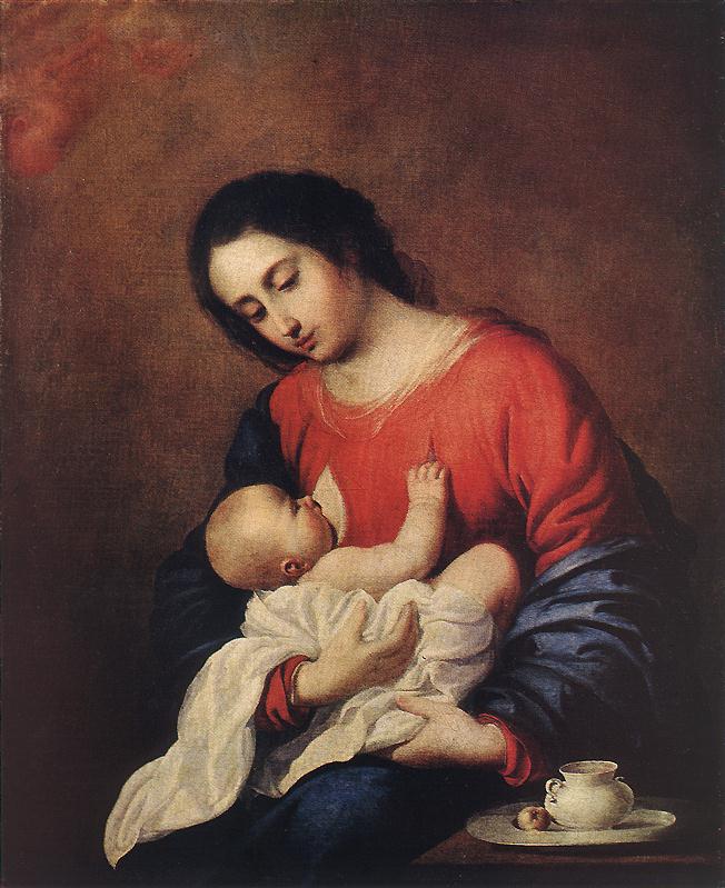 Madonna Con Nino Zurbaran — Zurbaran — Barroco
